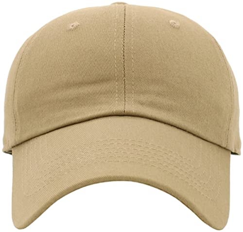 KBETHOS KB-LOW KHK Classic Cotton Dad Hat Adjustable Plain Cap. Polo Style Low Profile (Unstructured) (Classic) Khaki Adjustable - Image 2