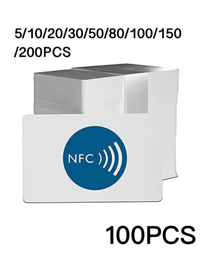 Excefore 100 piece NFC Tags NTAG215 NFC 215 Cards, 504 Bytes Memory NFC Business Card Blank NFC Cards Ntag215 NFC Chip for NFC Phone and Device Writeable Programmable  - Image 1