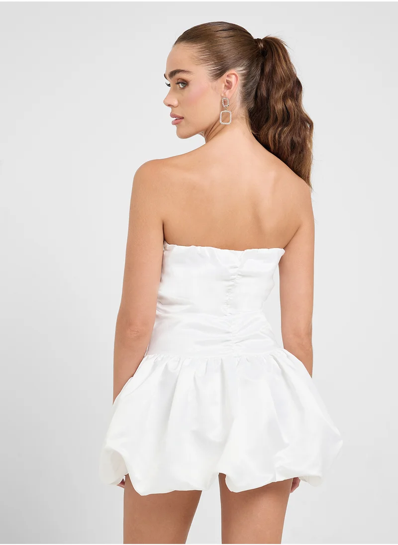 Ginger Bandeau Ruched Dress With Balloon Hem