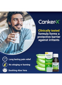 Canker-X Canker-X Rincinol Oral Rinse Mouthwash, Quick Pain Relief from Canker Sores, Mouth Burns & More, Benzocaine Free & Alcohol Free Mouthwash, Adults & 6 Years+ Kids Mouthwash, 4.0 Fl. Oz.  - Image 3