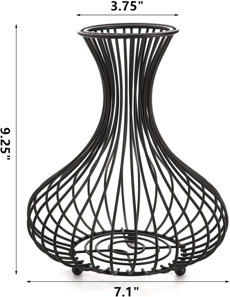 Tebery Metal Black Wine Cork Display Holder, Wine Stopper Collector, Decorative Free Standing Cork Storage Rack Catcher Container Cage, Holds 150 Wine Corks - Image 2