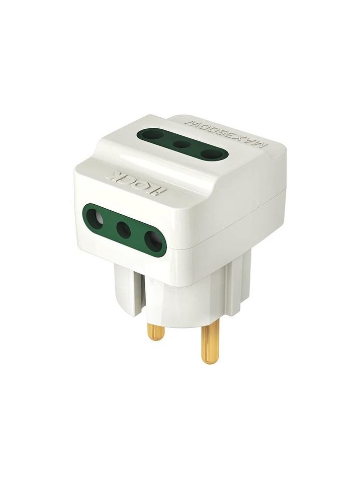 iLOCK iLOCK 3 Port Wall Adapter 16A 250V 3500 Watt White  - Image 2