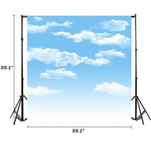 AOFOTO 5x5ft Blue Sky White Clouds Photography Background Spring Winter Party Decoration Birthday Wedding Cloud Backdrop Baby Kid Newborn Girl Boy Portrait Photo Studio Props Vinyl Wallpaper - Image 4