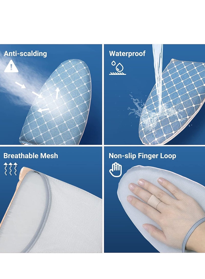 MIXDE Garment Steamer Ironing Glove, Waterproof Anti Steam Mitt with Finger Loop, Complete Care Protective Garment Steaming Mitt, Heat Resistant Gloves for Clothes Steamers (Large) (Blue)  - Image 5