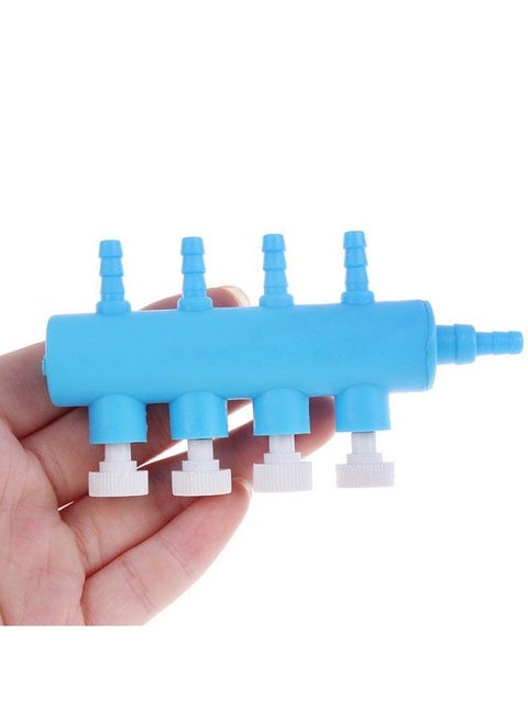 Aquarium Fish Tank Plastic Airway Splitter With Controller (4 Way) By Petzlifeworld