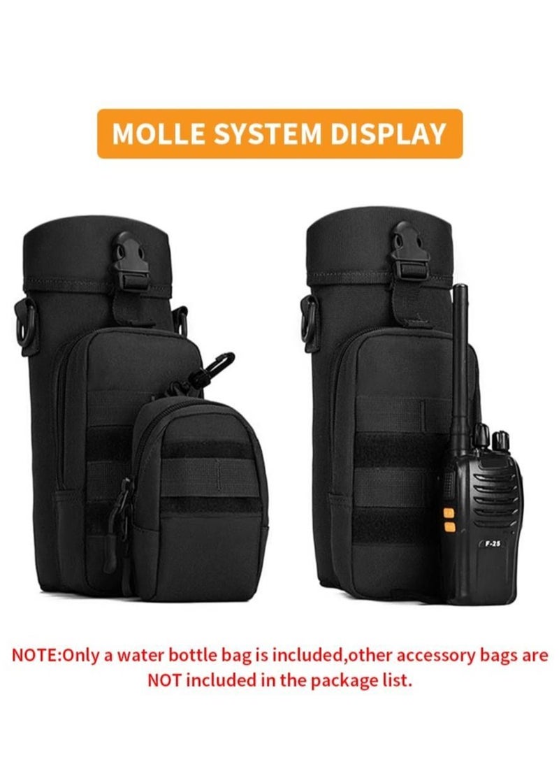 NIBEMINENT Tactical Water Bottle Bag for Hiking, Camping, Stay Hydrated on the Go Kettle Canteen Pack Crossbody Bag(800/1000ml)  - Image 2