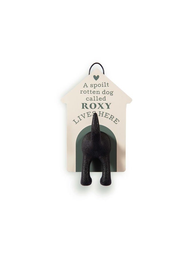 History & Heraldry Personalised Dog Lead Hook (Roxy)