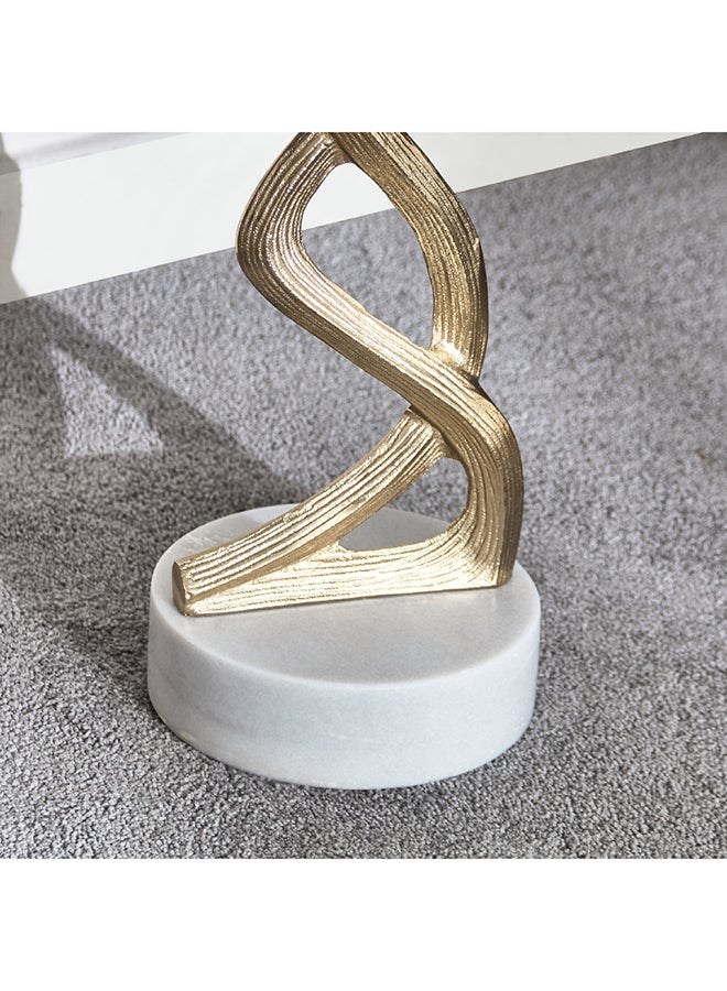 Home Box طاولة لهجة بسطح رخام هايدي 35 × 56 × 35 سم - Image 3