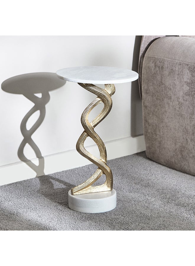 Home Box طاولة لهجة بسطح رخام هايدي 35 × 56 × 35 سم - Image 2