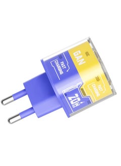 ماركة غير محددة شاحن سريع بمنفذ GaN PD20W متعدد المنافذ شاحن USB مدمج مناسب للهواتف والأجهزة المتعددة  - Image 1