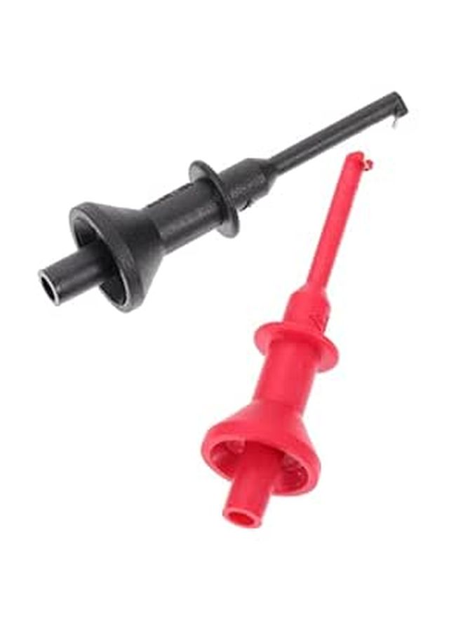 Multimeter Test Leads with Threaded Hooks 2Pcs for Safe Electrical Measurement and IC Testing - Image 1