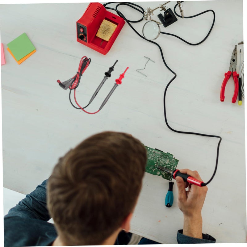 Multimeter Test Leads with Threaded Hooks 2Pcs for Safe Electrical Measurement and IC Testing - Image 5