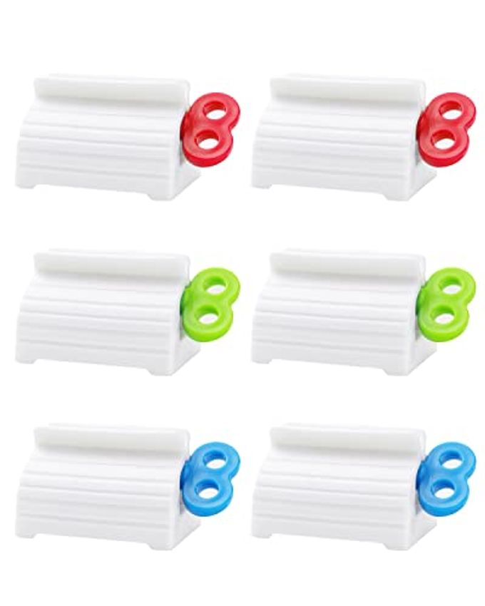 TOOTHPASTE SQUEEZER 6 PCS TOOTHPASTE TUBE SQUEEZERS MULTIPURPOSE TOOTHPASTE DISPENSER ROLLING TOOTHPASTE HOLDER STAND BY