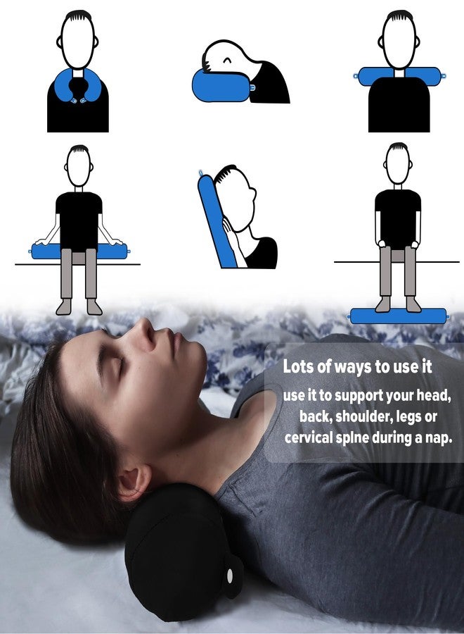 PG6 Twist Memory Foam Travel Pillow for Neck, Chin, Lumbar and Leg Support-for Travling on Airplane, Train, Bus or at Home-Adjustable, Bendable Roll Pillow with Washable Soft Cover - Image 4