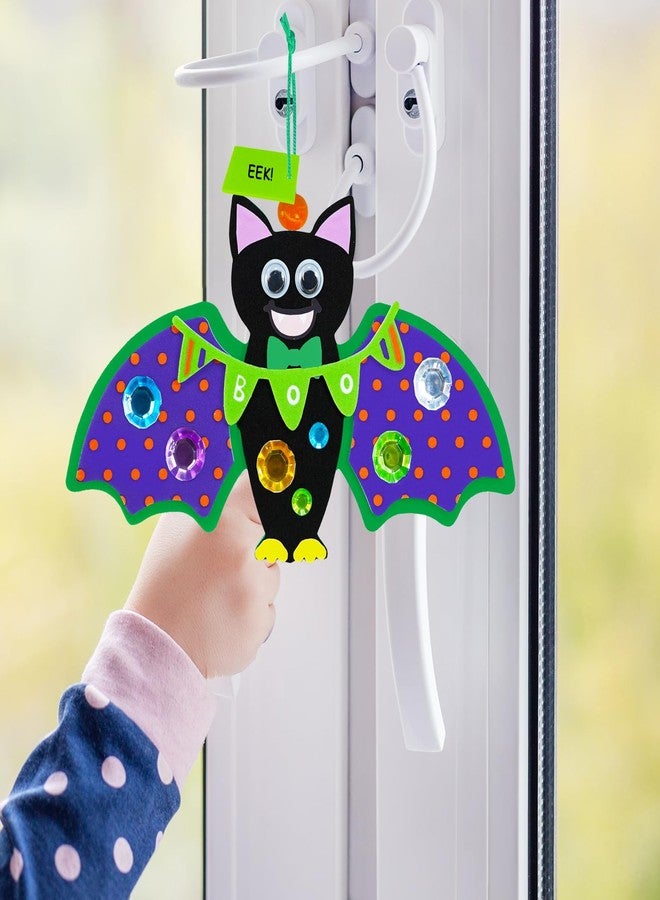 Winlyn 24 Sets Halloween Craft Kits - DIY Bat Ornaments & Decorations - Foam Bats - Kids' Arts & Crafts - Party Favors - Image 5