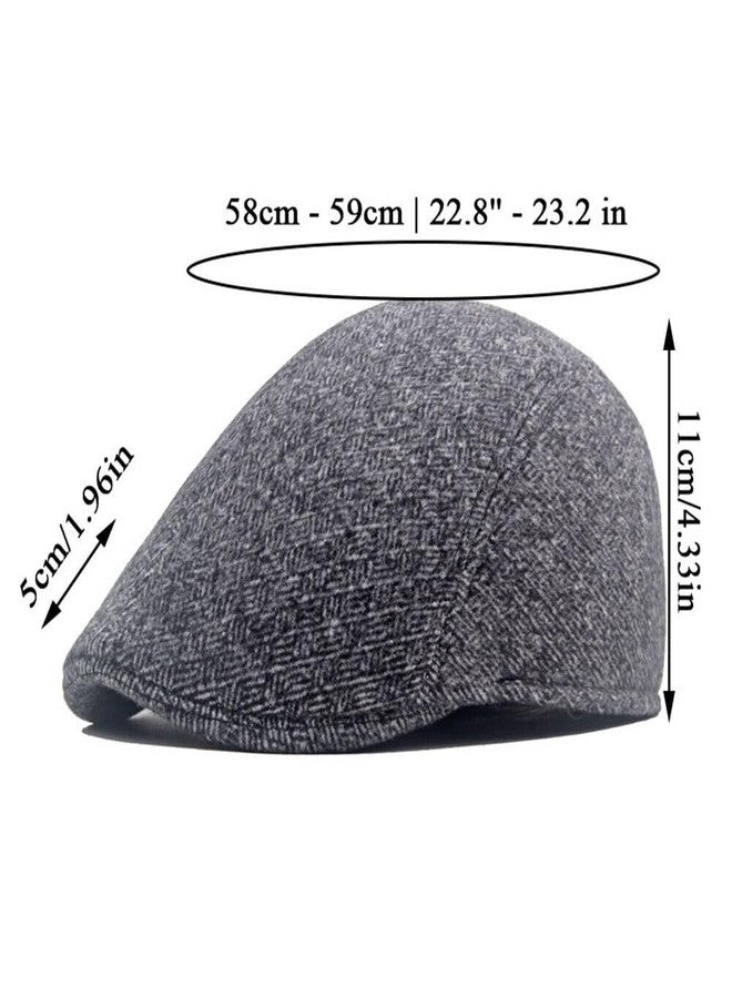 CLOTHERA قبعات غولف/قبعات مسطحة قطنية من كلوثيرا للرجال (عبوة من قطعتين) (أسود ورمادي)، مقاس واحد يناسب الجميع - Image 4