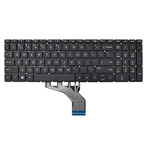 SUNMALL Replacement Keyboard Compatible with HP 250 G7 255 G7 15-DA 15-DB 15-DK 15-DR 15-DW 15-DU 15S-DU 15-DY 15s-DY 15s-EQ 15-EF 15s-FQ 15-GW 17-CA.Home 17-by Black US Layout - Image 2