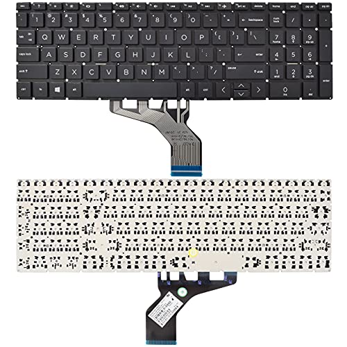 SUNMALL Replacement Keyboard Compatible with HP 250 G7 255 G7 15-DA 15-DB 15-DK 15-DR 15-DW 15-DU 15S-DU 15-DY 15s-DY 15s-EQ 15-EF 15s-FQ 15-GW 17-CA.Home 17-by Black US Layout - Image 1