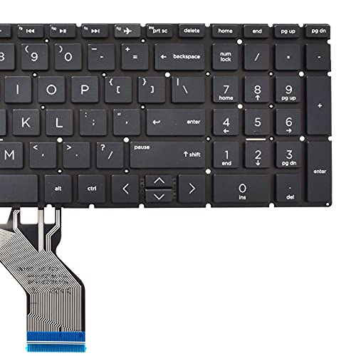 SUNMALL Replacement Keyboard Compatible with HP 250 G7 255 G7 15-DA 15-DB 15-DK 15-DR 15-DW 15-DU 15S-DU 15-DY 15s-DY 15s-EQ 15-EF 15s-FQ 15-GW 17-CA.Home 17-by Black US Layout - Image 4
