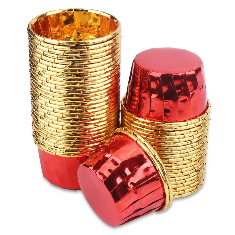 أكواب كعك إيوسوار 50 قطعة 35 أونصة حوامل بودينغ قابلة للتصرف بطانات مافن أكواب خبز الألمنيوم أكواب خبز المافن حوامل أكواب كعك كعك رامينك