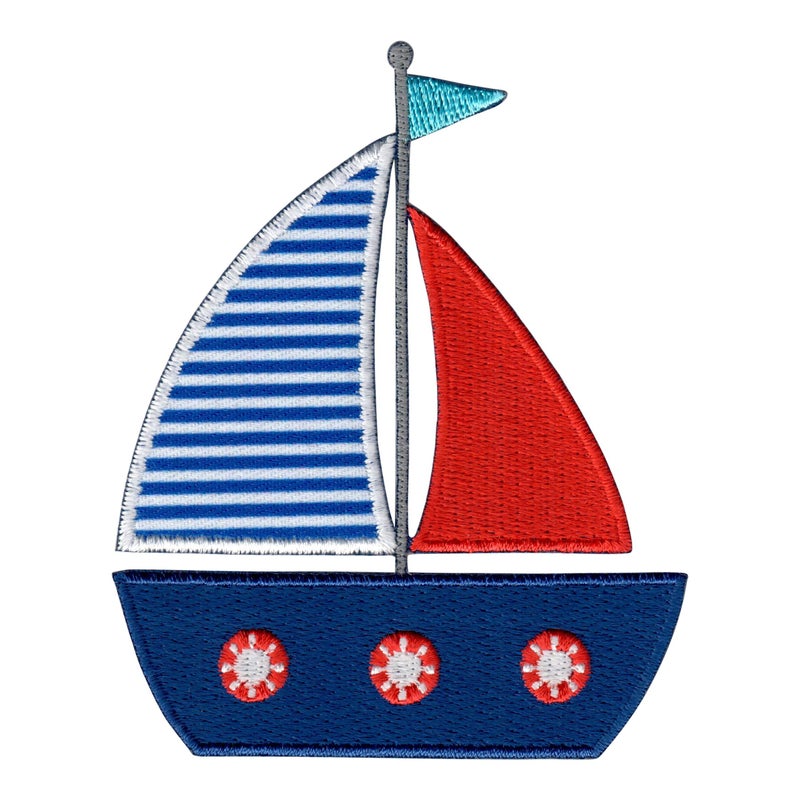 PatchMommy Sailboat Ship Boat Patch Iron OnSew On  Appliques for Kids Children