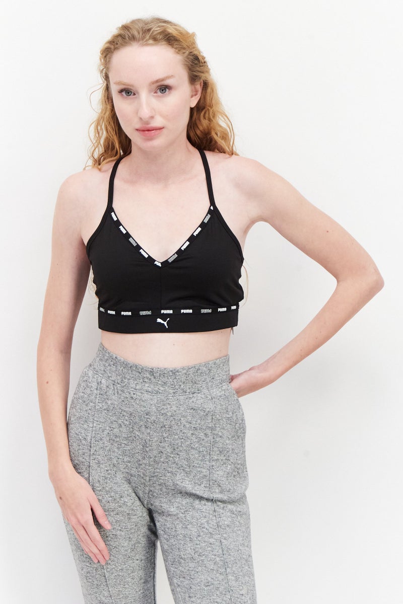 PUMA Women Sportswear Fit Non Padded Training Sport Bra, Black - Image 1