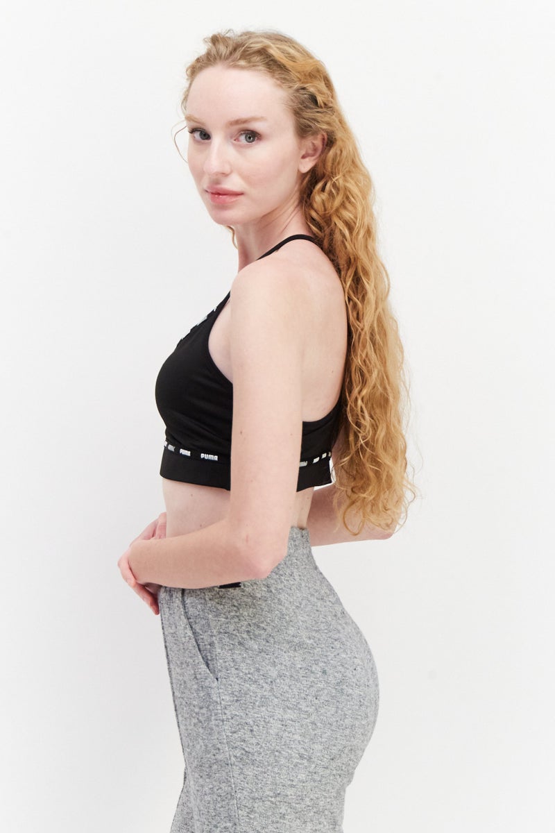 PUMA حمالة صدر رياضية نسائية مناسبة بدون حشوة للتدريب، سوداء - Image 2