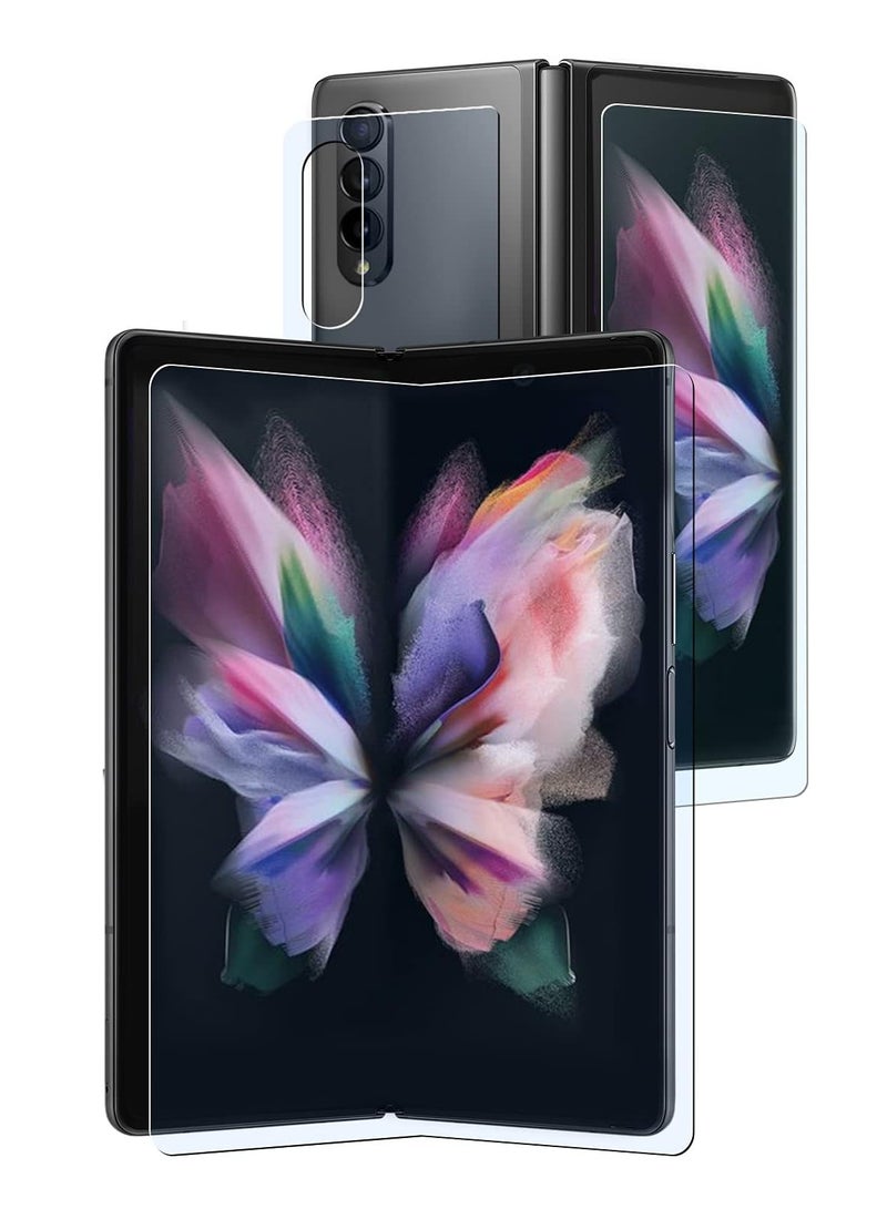 DUSALA 3 In 1 Screen Protector for Galaxy Z FOLD 4 Screen Protector film, Soft HD Clear Anti-Scratch Bubble-Free Full Coverage Screen front & back Protector Film for Galaxy Z FOLD 4 - Image 1
