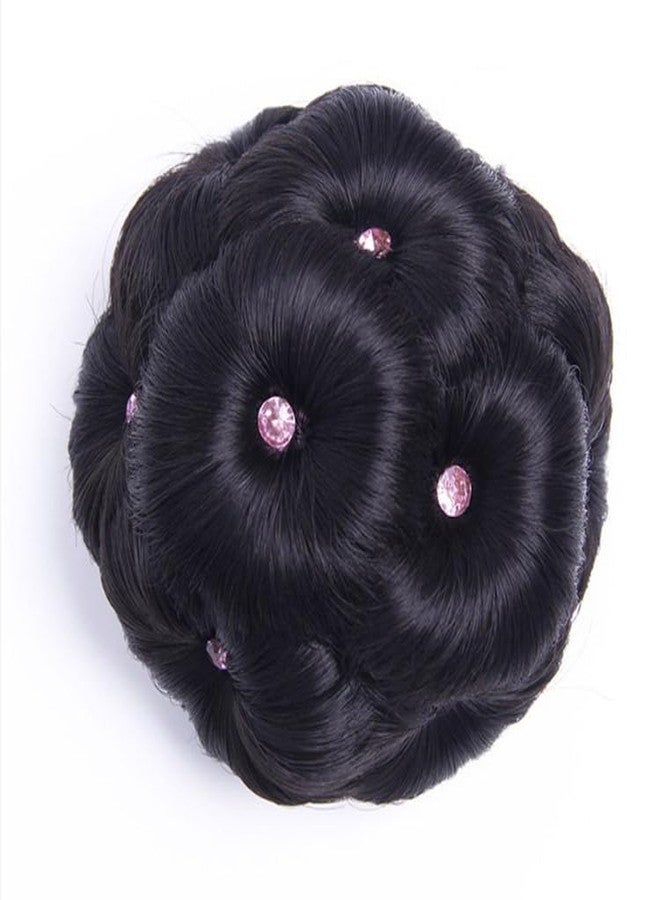 Samyak Studded Designer Hair Bun With Claw Clip-in Hair Accessories Juda Hairstyle Extensions & Wigs - Image 4