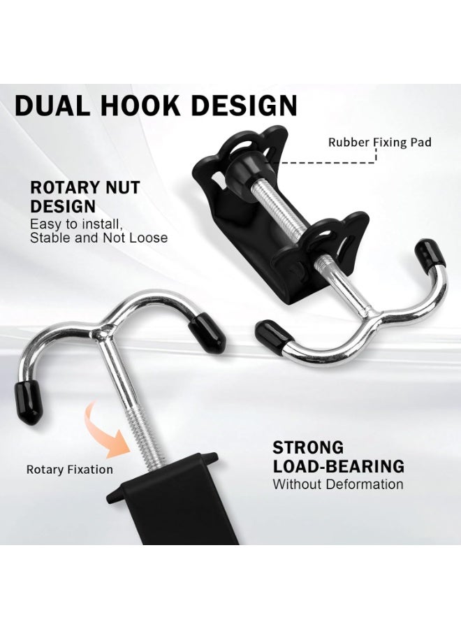 Bukela 2 Pack Heavy-Duty Purse Hooks for Table & Desk - 100lb Capacity High-Strength Alloy Hanger, Multi-Use Bag Holder for Handbag, Backpack, Headphone, Umbrellas, Office Table Accessories (Carbon Black) - Image 4