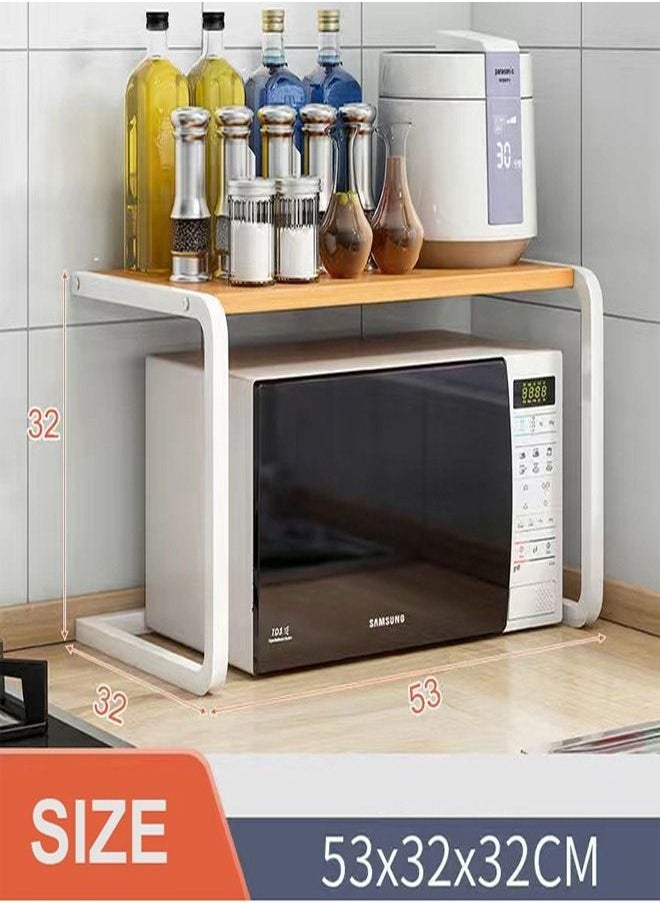 fashionhome Microwave Oven Rack Floor Standing Spice Storage Artifact Desktop 53 x 32 x 32 cm  - Image 3