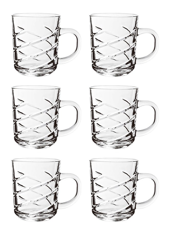 Blinkmax 6-Piece Tea Cup Set Clear 230ml  - Image 1