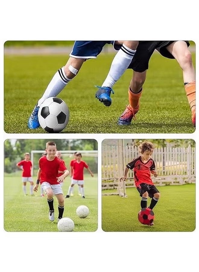 زوجان من الجوارب الرياضية المخططة طويلة الأنبوب غير القابلة للانزلاق لفصل الخريف والشتاء، مقاسات الأطفال من 30 إلى 37 (أسود + أبيض) - Image 5