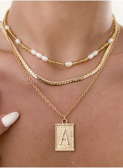 Al Aoyama Fashion Gold Color Heart-Shaped Necklace For Women Trendy Multi-Layer Pendant Necklaces Set Jewelry Gifts  - Image 1
