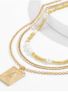 Al Aoyama Fashion Gold Color Heart-Shaped Necklace For Women Trendy Multi-Layer Pendant Necklaces Set Jewelry Gifts  - Image 2