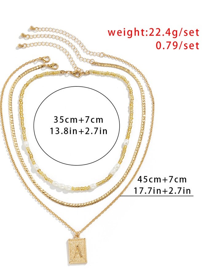Al Aoyama Fashion Gold Color Heart-Shaped Necklace For Women Trendy Multi-Layer Pendant Necklaces Set Jewelry Gifts  - Image 3