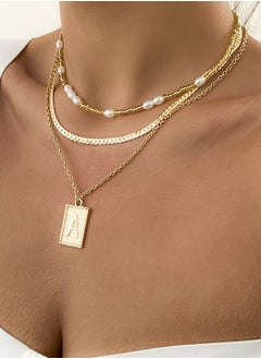Al Aoyama Fashion Gold Color Heart-Shaped Necklace For Women Trendy Multi-Layer Pendant Necklaces Set Jewelry Gifts  - Image 4