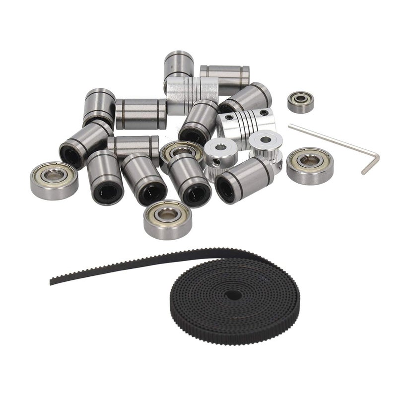 3D Printer LM8UU Bearing Kit with Motor Shaft Coupler, GT2 Pulley and Belt, Aluminum Alloy Pulley Set for i3 Printer - Image 5