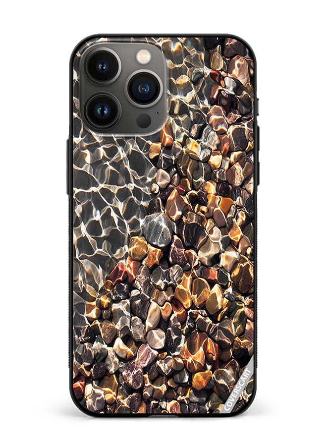 Protective Case Cover For Apple iPhone 14 Pro Max Stone Or Pebble And Water Design Multicolour