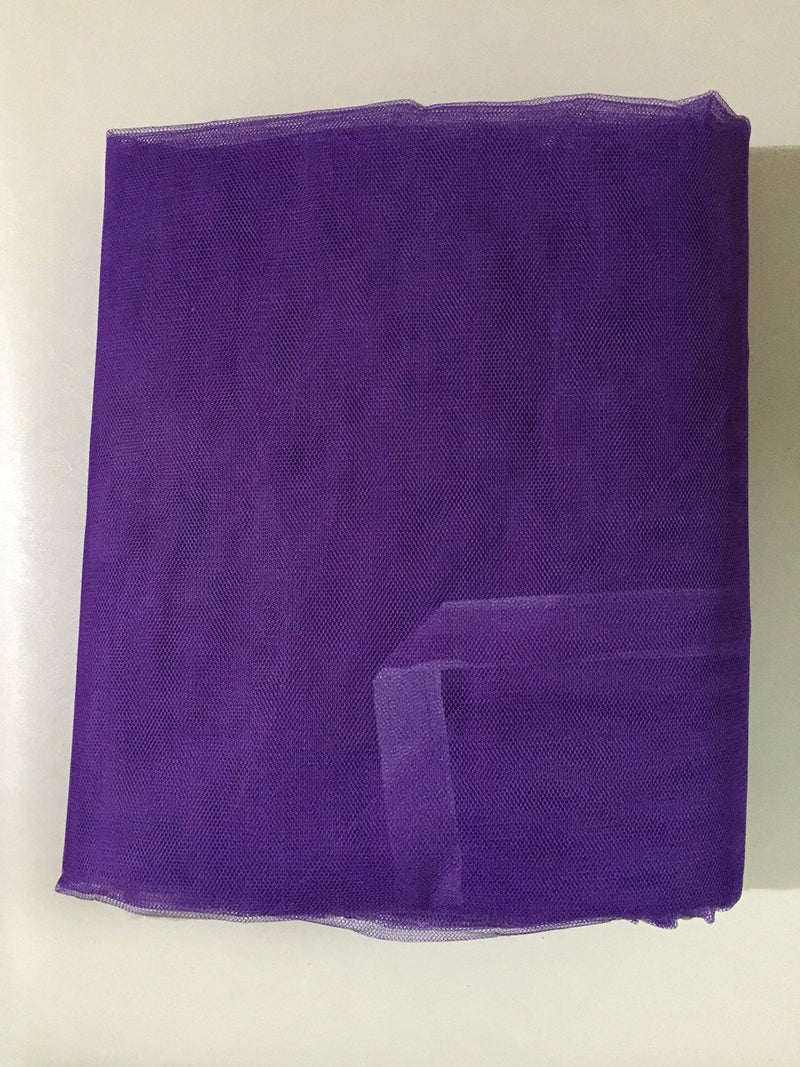 Divayanshi Polycotton Insect & Fly Protection Durable Foldable Machardani Mosquito Net for Bed (Purple, 5 x 7 ft) - Image 2
