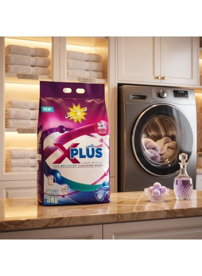 XPLUS X Plus Laundry Detergent Powder for Brighter Washing - 5kg - Image 3