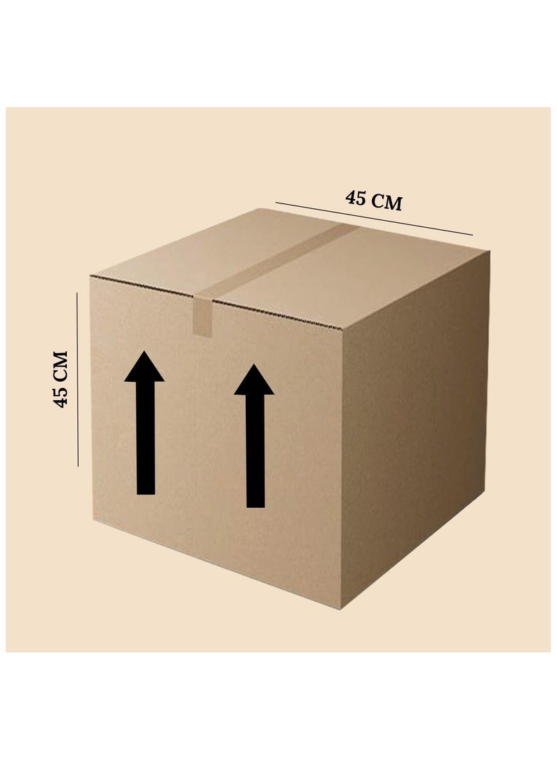 GINI Carton 5‑Ply Heavy‑Duty Corrugated Box 45X45X45CM Pack of 5 - Image 2