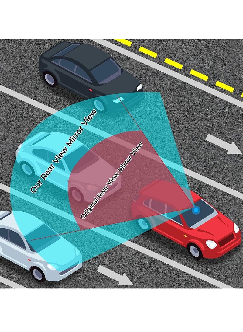 Rear View Mirror, Universal 11.81 Inch Panoramic Convex Rearview Interior Clip-on Wide Angle Reduce Blind Spot Effectively for Car SUV Trucks - Image 4