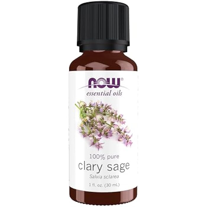 NOW Essential Oils, Clary Sage Oil, Focusing Aromatherapy Scent, Steam Distilled, 100% Pure, Vegan, Child Resistant Cap, 1-Ounce - Image 1