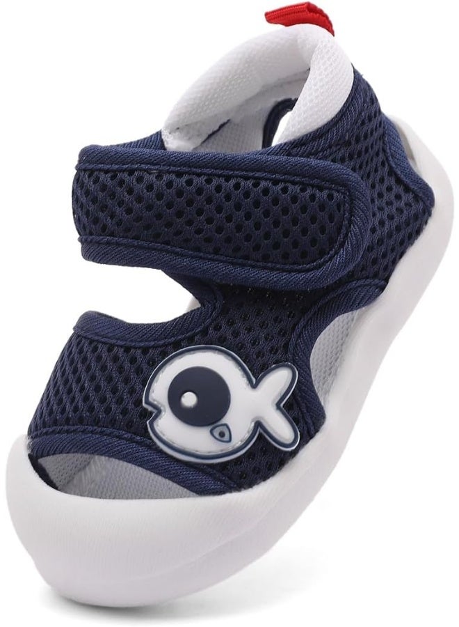 Kuner Baby Summer Sandals Breathable Mesh Rubber Sole Non-Slip Outdoor Shoes for Boys and Girls 9-30 Months  - Image 1