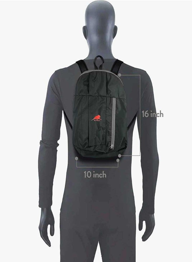 H-HEMES Small Bag for Daily Use 1 Compartment Mini Backpack 12 L Backpack (Grey, Red) - Image 4