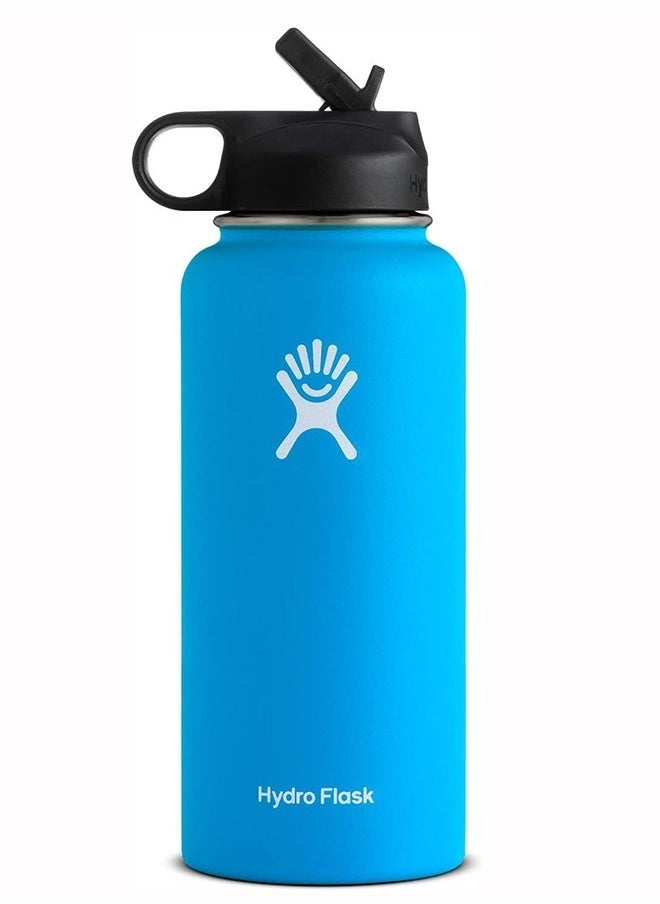 Hydro Flask 32 oz Wide Mouth with Straw Lid Stainless Steel Reusable Water Bottle Clementine - Vacuum Insulated, Dishwasher Safe, BPA-Free, Non-Toxic  - Image 1