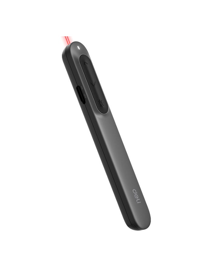 Deli ES002 Wireless Laser Presenter - Grey Remote Control Clicker - Image 1