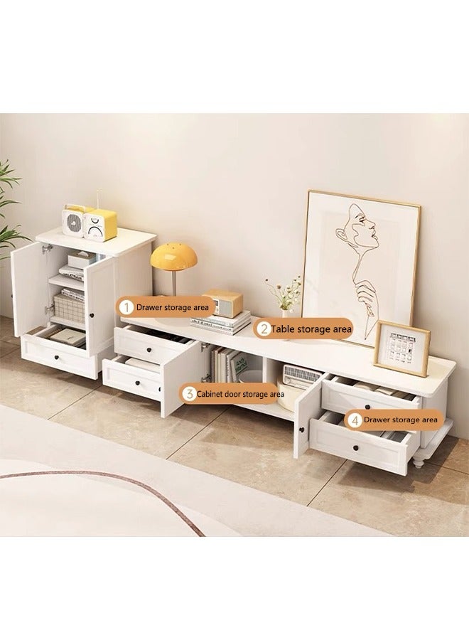 Generic TV Stand for Living Room Modern TV Cabinet with Drawers Floor Standing Coffee Table Combination TV Table 140cm*34cm*42cm - Image 5