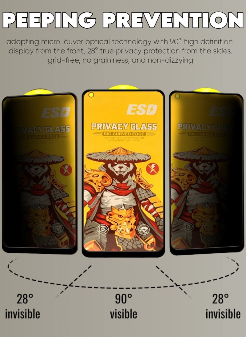 ESD 2 Pieces Tempered Dustproof Privacy Glass Screen Protector Compatible For Samsung Galaxy M11 - Image 2